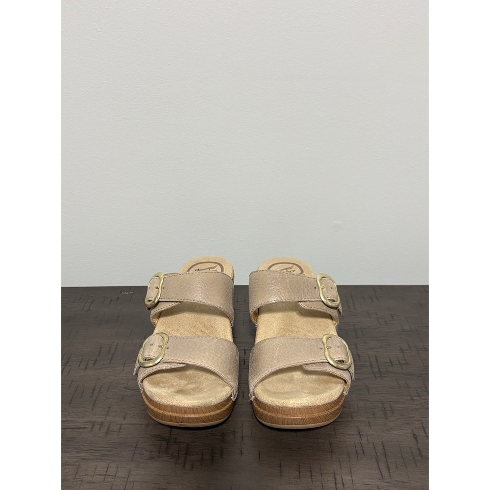 Dansko Sophie Women's Slide Sandals Taupe Leather Size 6.5-7 US 37 EU